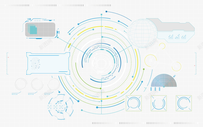 蓝色高科技图表展示矢量图eps免抠素材_88icon https://88icon.com 图表 图表png 图表矢量图 蓝色 高科技 矢量图