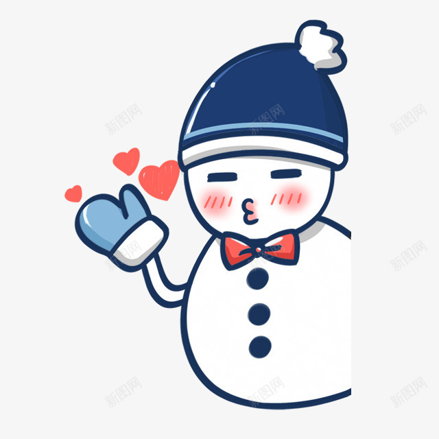 卡通雪人装饰元素png免抠素材_88icon https://88icon.com 元素 卡通 装饰 雪人