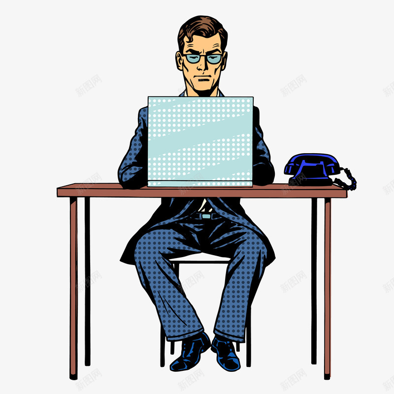 电脑前的男人png免抠素材_88icon https://88icon.com 卡通 工作 手绘 电脑 男人 笔记本 简图 西装