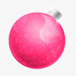 圣诞球粉色图标图标