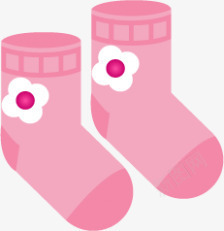 粉红色的婴儿花袜子Janababyicons图标图标