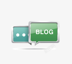 创意博客博客气泡图标高清图片