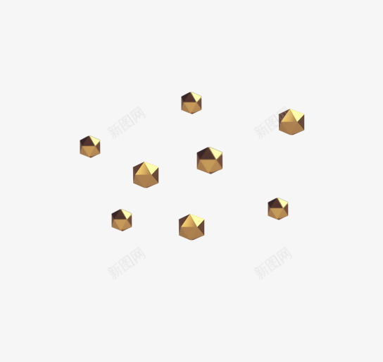 金色立体几何悬浮psd免抠素材_88icon https://88icon.com 几何图案 几何悬浮 几何漂浮 立体 金色 金色球体