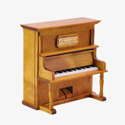 木质钢琴八音盒素材