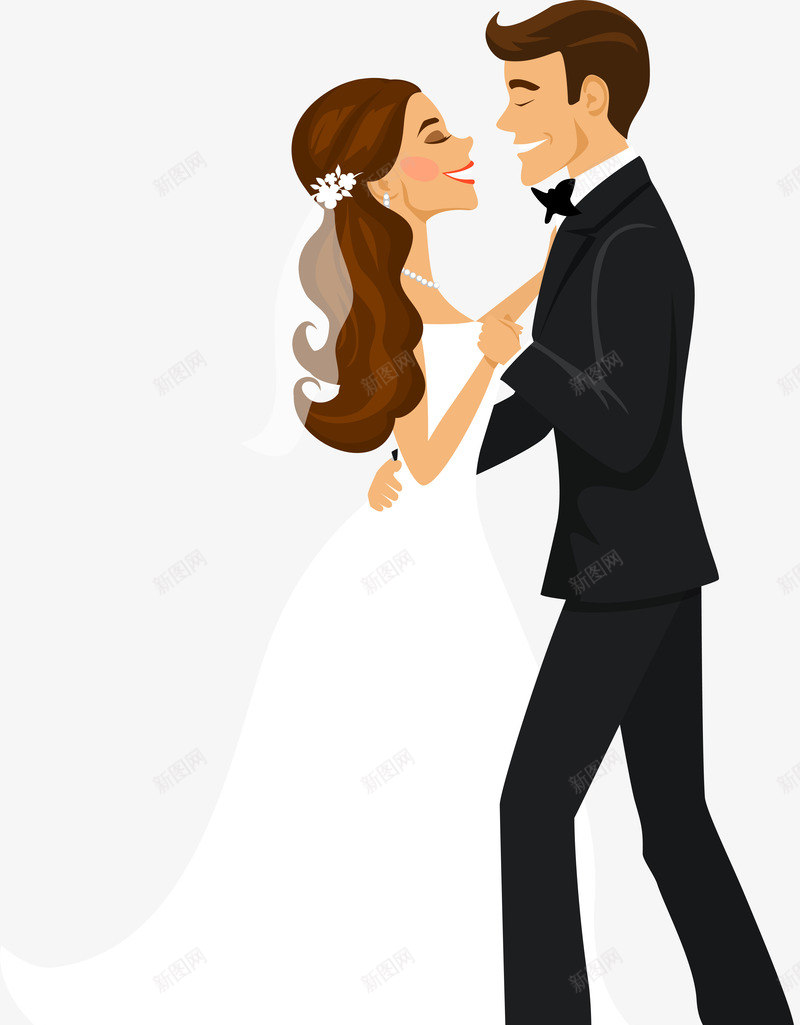甜蜜幸福对视的卡通人物png免抠素材_88icon https://88icon.com 卡通人物 夫妻对视 婚礼 幸福 甜蜜 矢量图案 结婚