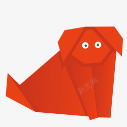创意折纸彩色动物矢量图素材