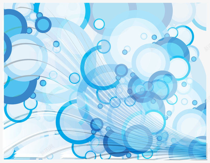 圆形时尚背景矢量图eps免抠素材_88icon https://88icon.com 圆圈 时尚 线条 蓝色圆环 矢量图