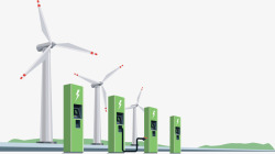 绿色环保充电站素材