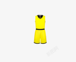 黄色的篮球队队服素材