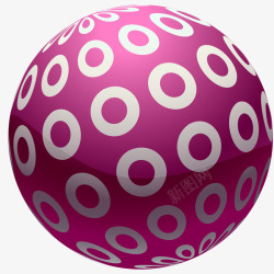 紫色漂浮小球插画矢量图素材