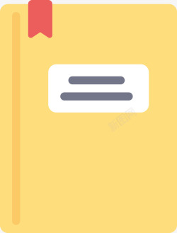 漂亮笔记本黄色笔记本矢量图高清图片