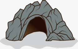 岩石洞穴山洞石洞矢量图高清图片