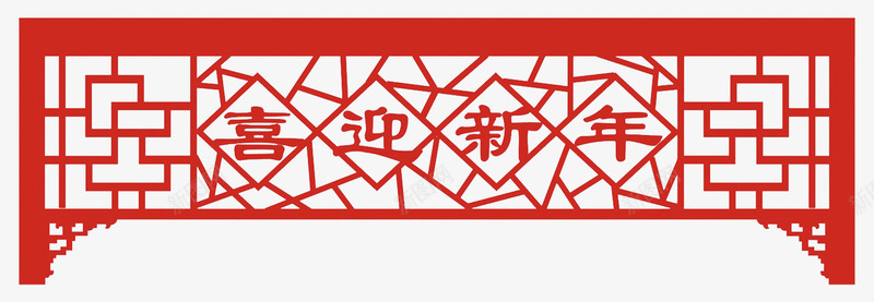 喜迎新年中国风线框png免抠素材_88icon https://88icon.com 中国风线框 喜迎新年 春节 线框 边框