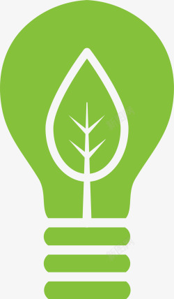 logo标准环保绿色灯泡树叶图标高清图片