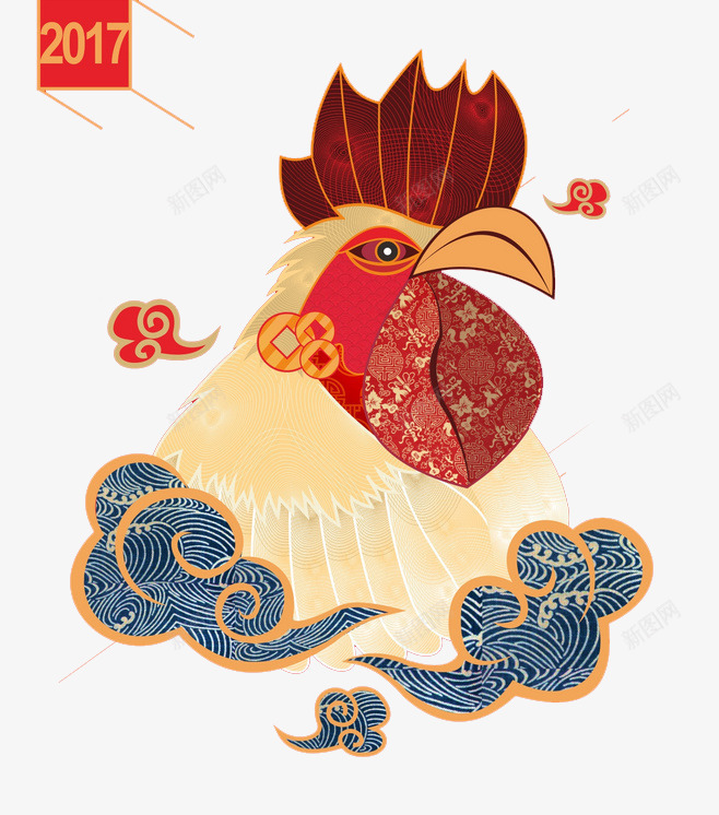 2017公鸡png免抠素材_88icon https://88icon.com 2017 动物 新年 春节 鸡