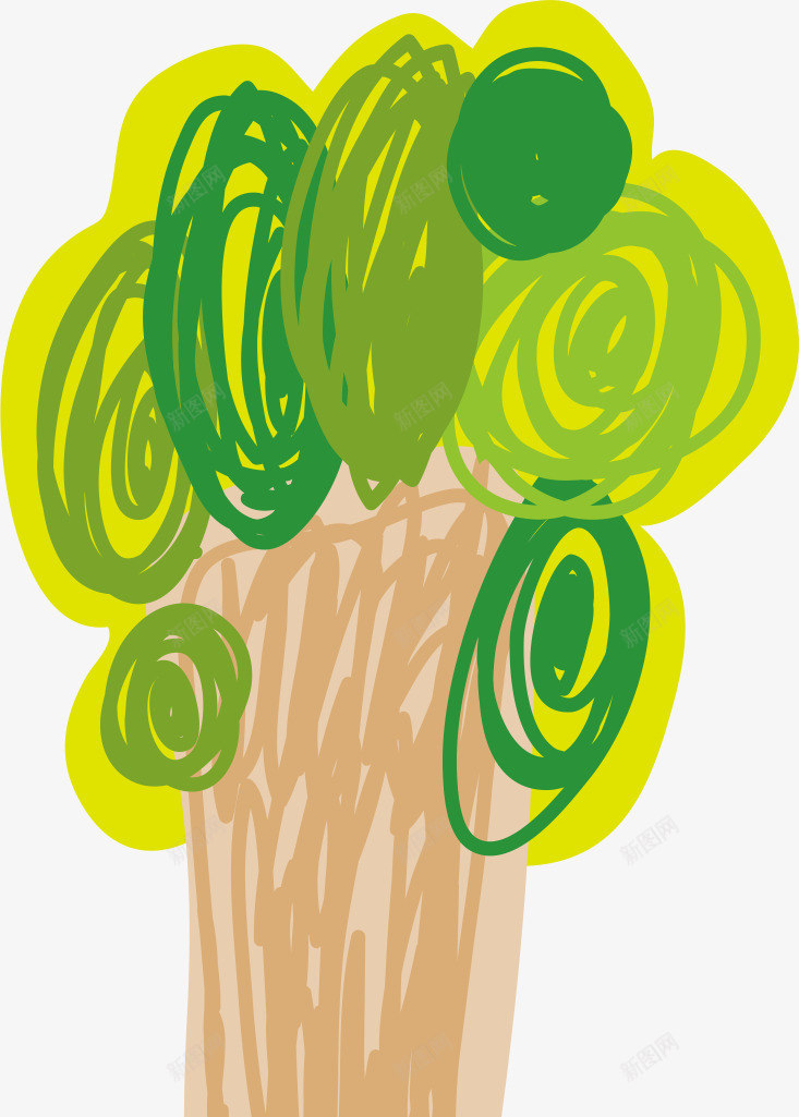 儿童手绘树木png免抠素材_88icon https://88icon.com AI 卡通 大树 手绘 树木 线条 绿色 铅笔画