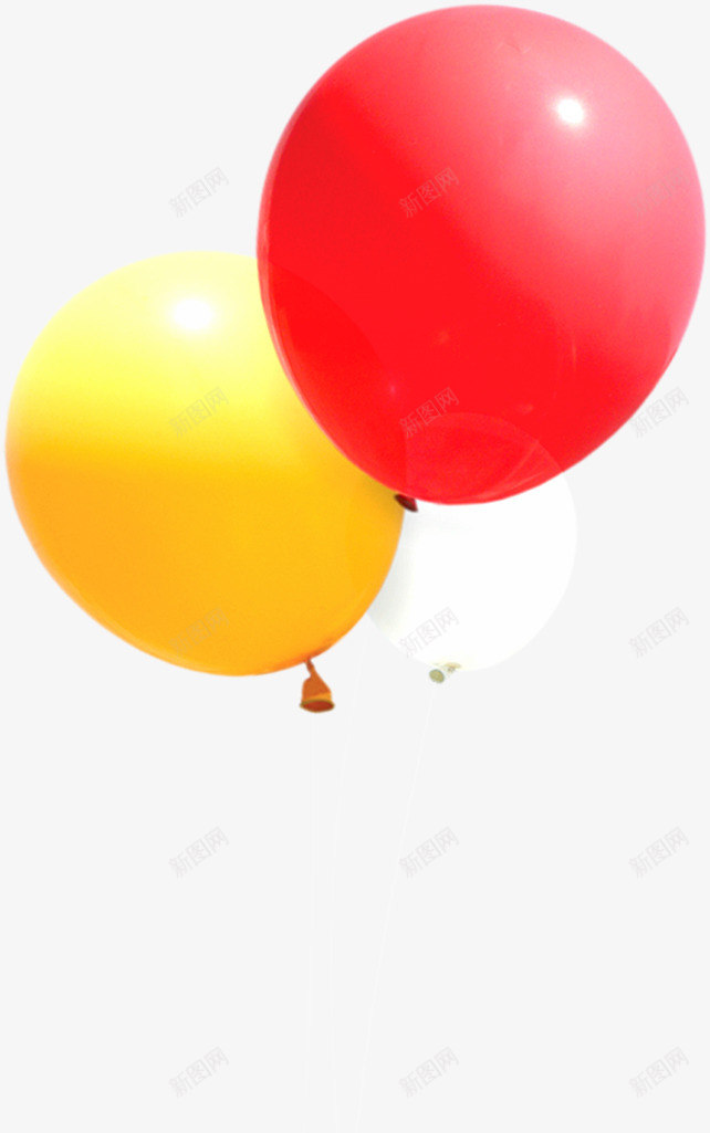 黄红色漂浮气球装饰png免抠素材_88icon https://88icon.com 气球 漂浮 红色 装饰