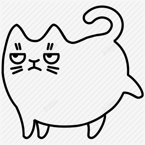 创意手绘撒尿的小猫咪png免抠素材_88icon https://88icon.com 创意 撒尿