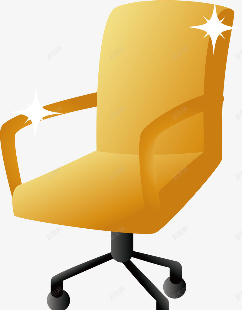 椅子元素png免抠素材_88icon https://88icon.com png 卡通 家具 椅子矢量 矢量元素 金色