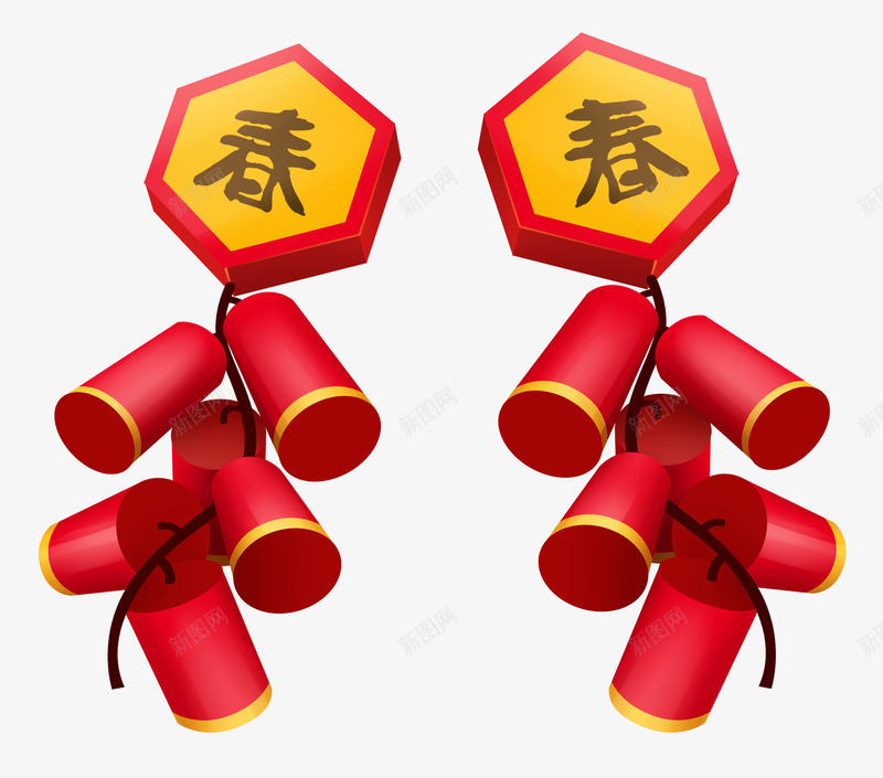 春节红色立体鞭炮png免抠素材_88icon https://88icon.com 商场新年 商场新年海报 放鞭炮 春联 春节海报 红色立体鞭炮 红色鞭炮 过新年 迎新春 鞭炮