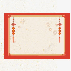 春节插图新年框高清图片