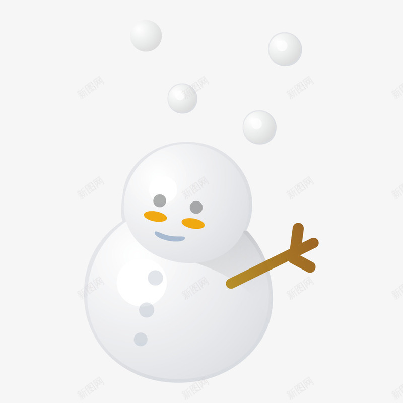 白色雪人雪球png免抠素材_88icon https://88icon.com 白色 素材 雪人 雪球