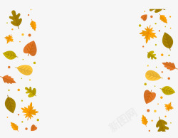 不同的秋天树叶背景素材