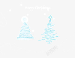 扁平化圣诞节圣诞树背景装饰素材