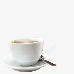 白色陶瓷咖啡杯冬日暖人热可可素材
