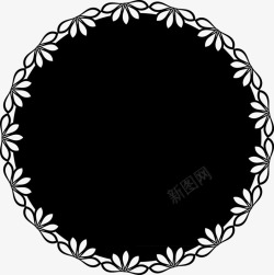 黑色环形花纹背景素材