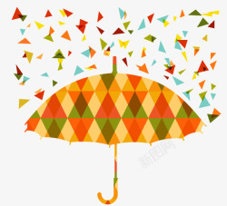圣诞雨伞创意麋鹿雨伞插画高清图片