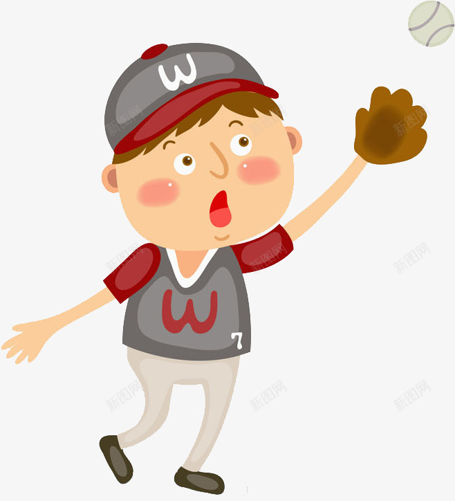 卡通接球的男人图png免抠素材_88icon https://88icon.com 卡通 帅气的 手绘 接球 插图 棒球 男人 运动