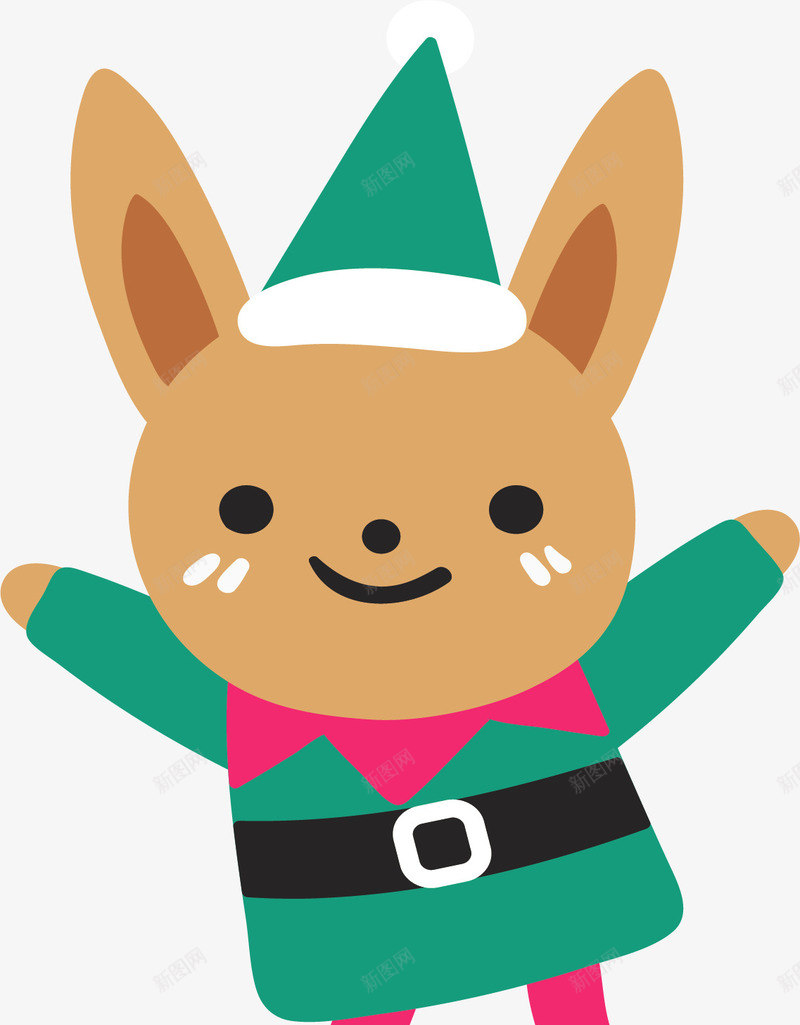 圣诞节跳舞的兔子矢量图ai免抠素材_88icon https://88icon.com 兔子 圣诞节 圣诞节兔子 小兔子 矢量png 跳舞兔子 矢量图