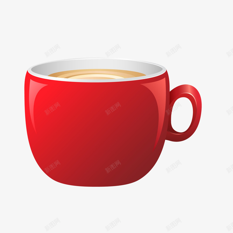 卡通红色的水杯矢量图ai免抠素材_88icon https://88icon.com 卡通 水杯设计 红色 茶杯设计 饮品 饮料 矢量图