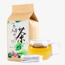 荷叶苦瓜茶实物紫臣冬瓜荷叶茶高清图片