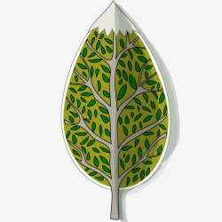 卡通简约大树装饰广告素材