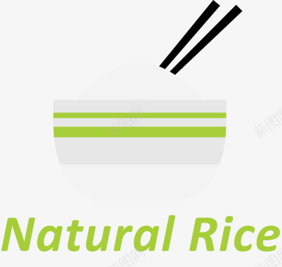 美味的食物自然生态米饭LOGO图标图标