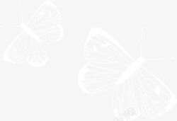 镂空漂浮素材卡通白色镂空蝴蝶飞翔漂浮高清图片