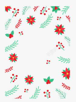 红色冬青植物背景素材