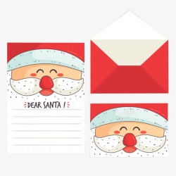 可爱圣诞老人信纸素材