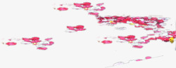 粉色漂浮花瓣海报装饰素材