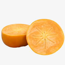切开的柿子硬柿子脆柿子实物素材