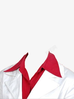 红领白衬衣素材