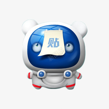 脸被贴住的机器人png免抠素材_88icon https://88icon.com 便签 卡通图 机器人 白色 蓝色