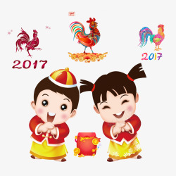 公鸡新年图片素材2017鸡年拜年高清图片