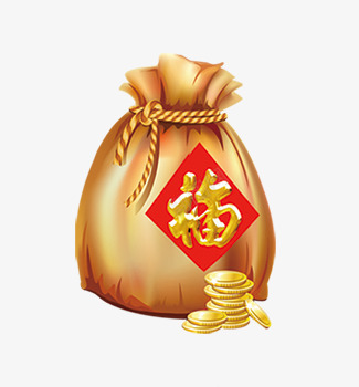 福袋金币png免抠素材_88icon https://88icon.com 新年 春节 福袋 金币