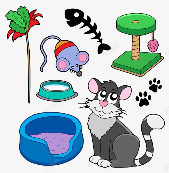 逗猫必备png免抠素材_88icon https://88icon.com 卡通手绘 卡通鱼骨头 宠物 小老鼠 教育 装饰 食物