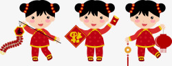 中国娃娃手绘卡通福娃高清图片