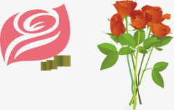 黑色的心PNG玫瑰花插画矢量图图标高清图片