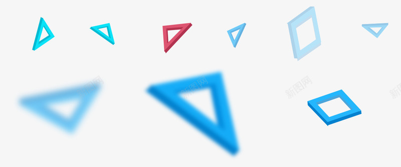 蓝色漂浮三角图形png免抠素材_88icon https://88icon.com 三角 图形 漂浮 蓝色 设计